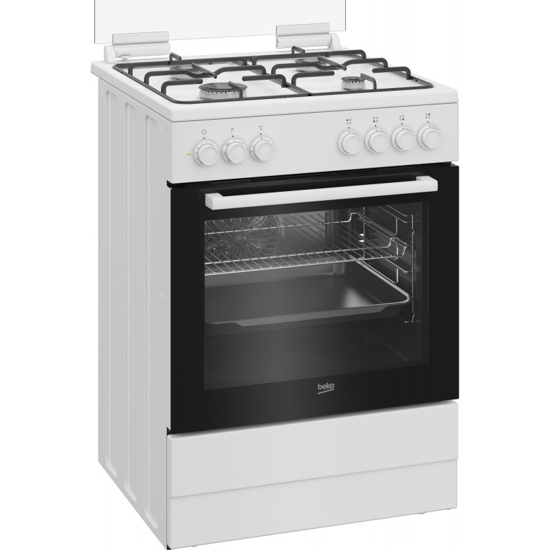 Beko FBE62011WC Freestanding cooker A Electric Gas White