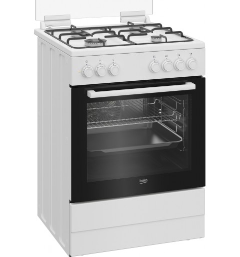 Beko FBE62011WC Freestanding cooker A Electric Gas White