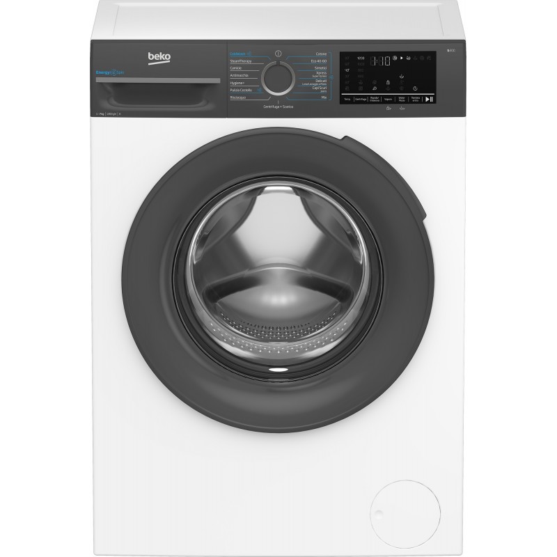 Beko b300 BMEUWSU4721A machine à laver Charge avant 7 kg 1200 tr min Noir, Blanc