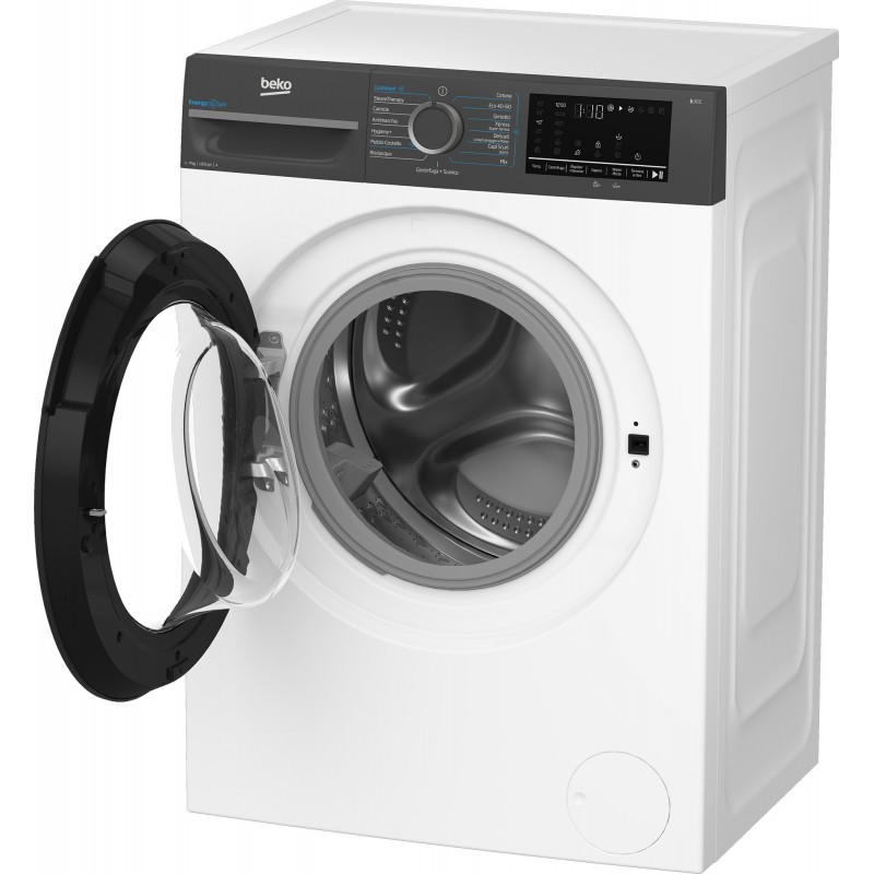 Beko b300 BMEUWSU4721A machine à laver Charge avant 7 kg 1200 tr min Noir, Blanc