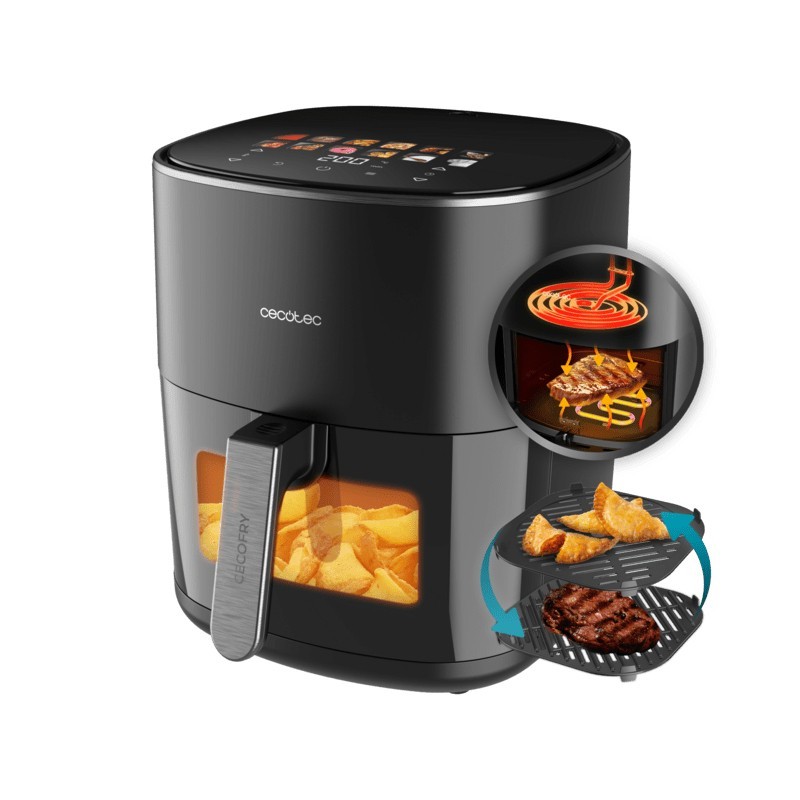 Cecotec Cecofry&Grill Duoheat 6500 Single 6.5 L Stand-alone 2200 W Hot air fryer Black