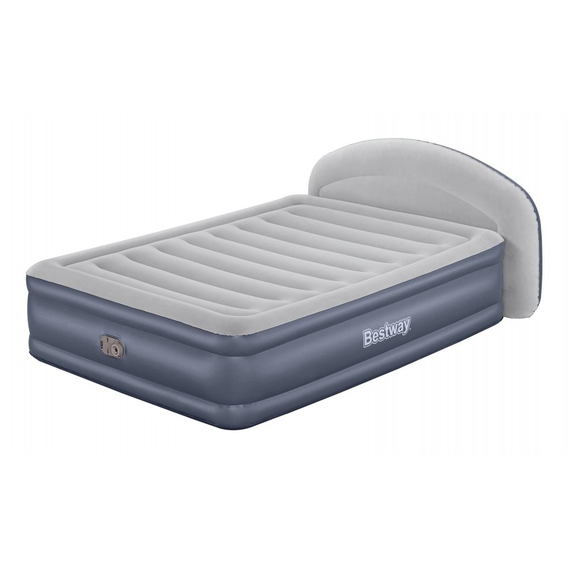 Bestway Tritech LoungeLux Headboard Queen Air Mattress with Built-in AC Pump 2.29 m x 1.52 m x 84 cm