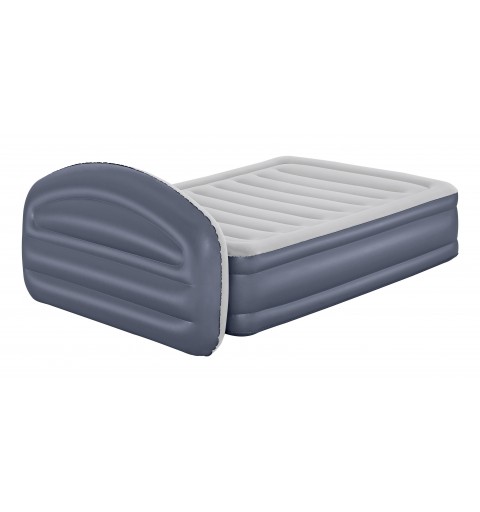 Bestway Matelas gonflable avec tête de lit 2 places Tritech LoungeLux avec pompe électrique intégrée 2,29 m x 1,52 m x 84 cm