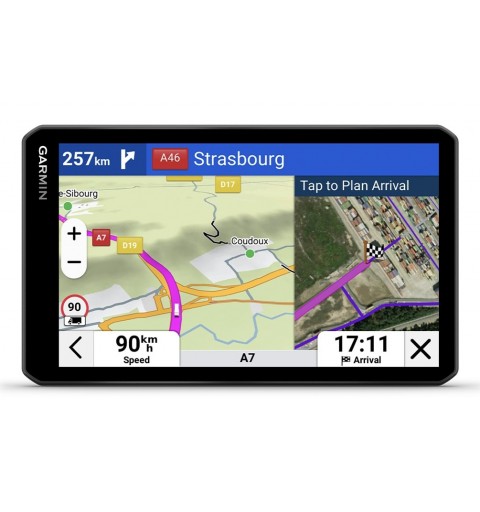 Garmin dēzl LGV720 navegador Fijo 17,6 cm (6.95") TFT Pantalla táctil 242 g Negro