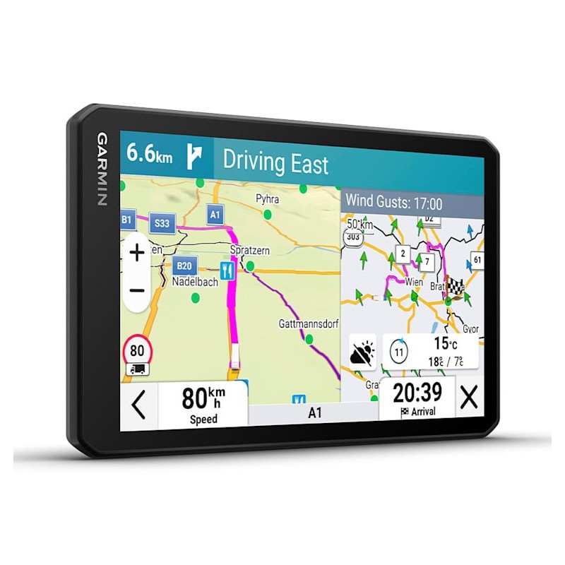 Garmin dēzl LGV720 navegador Fijo 17,6 cm (6.95") TFT Pantalla táctil 242 g Negro