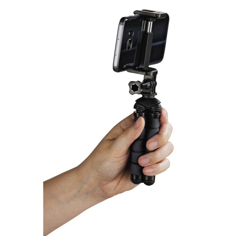 Hama Mini Treppiedi con gambe a snodo per Smartphone e Gopro, 14 cm, nero