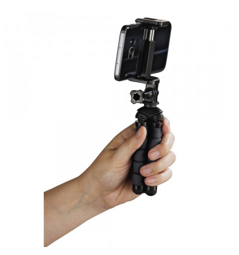 Hama Mini Treppiedi con gambe a snodo per Smartphone e Gopro, 14 cm, nero