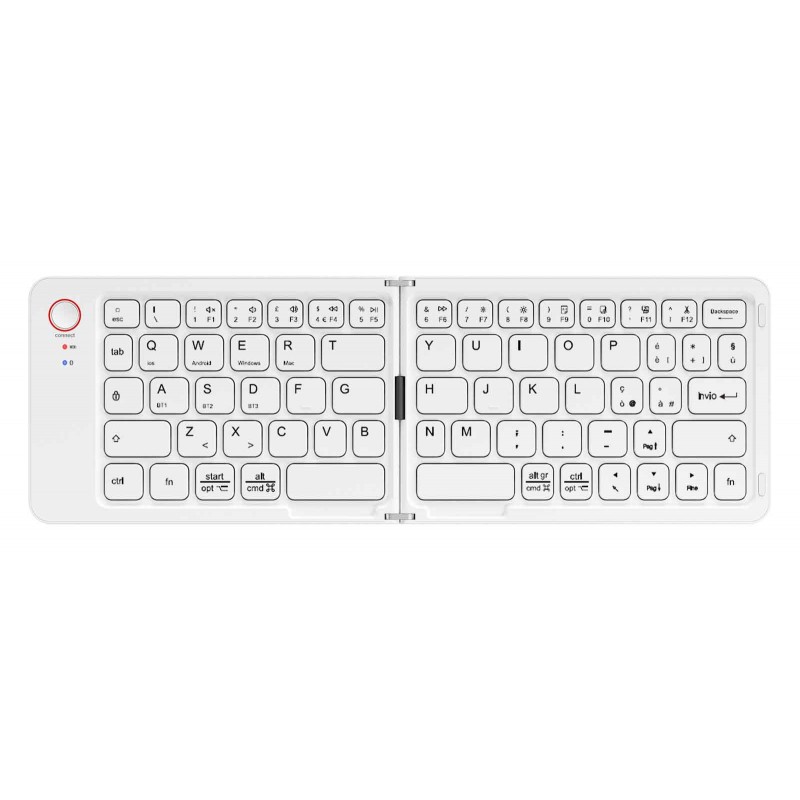 Tech Pop BTKEYBOARDYW clavier pour tablette QWERTY Bluetooth Blanc