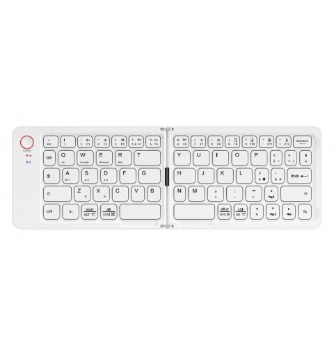 Tech Pop BTKEYBOARDYW clavier pour tablette QWERTY Bluetooth Blanc