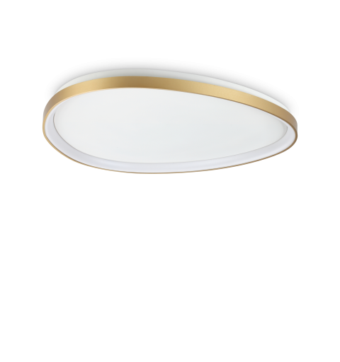 Ideal Lux GEMINI PL D081 ON-OFF OTTONE 2700K Mod. 341514 Lampada Da Soffitto 1 Luce