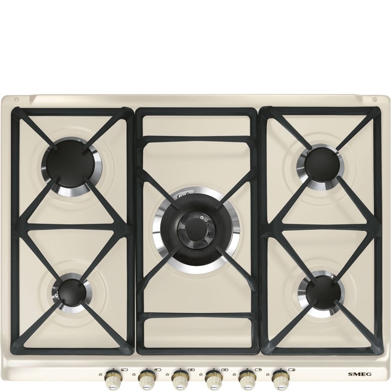 Smeg SR775PO hobs Crema de color Integrado Encimera de gas 5 zona(s)