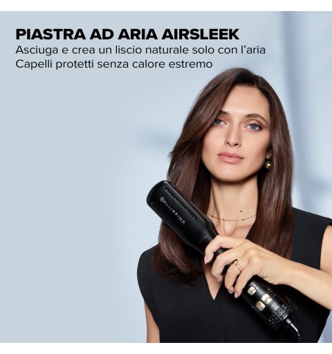 Bellissima Imetec AirSleek, Piastra lisciante 2in1, asciuga e crea un liscio naturale con l'aria, capelli protetti senza calore