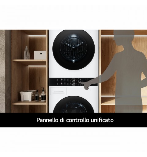 LG WashTower WT1210WWF Colonna Bucato 12 10kg AI DD, Classe A-10% A+++, Pannello unificato