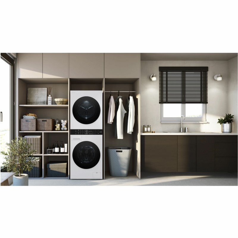 LG WT1210WWF machine à laver avec sèche linge Pose libre Charge avant Blanc A