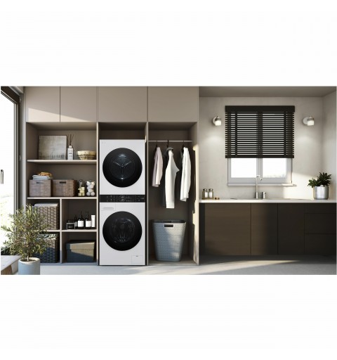 LG WT1210WWF machine à laver avec sèche linge Pose libre Charge avant Blanc A