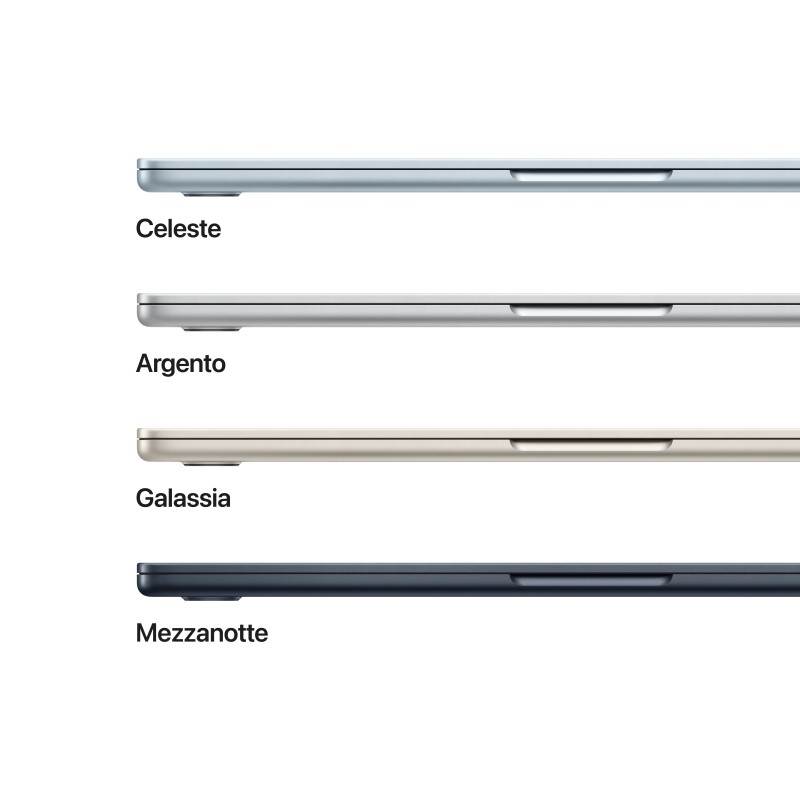 Apple MacBook Air Apple M M4 Laptop 34,5 cm (13.6") 16 GB 256 GB SSD Wi-Fi 6E (802.11ax) macOS Sequoia Silber