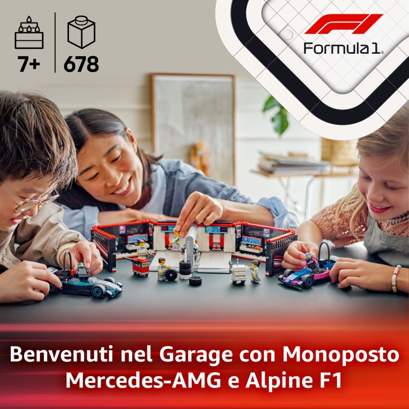 LEGO Garage de F1® et voitures Mercedes-AMG et Alpine