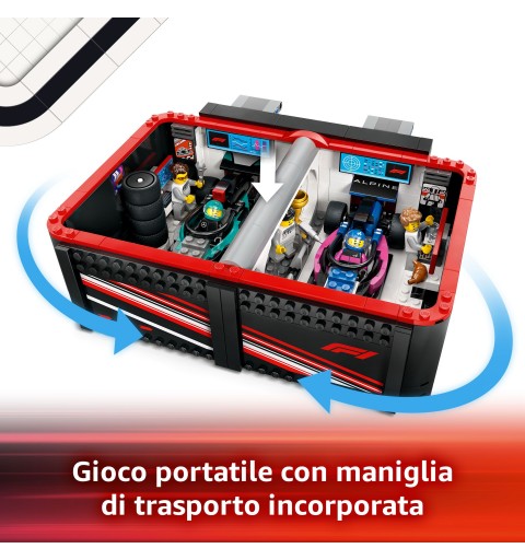 LEGO Garage con monoposto Mercedes-AMG e Alpine F1®