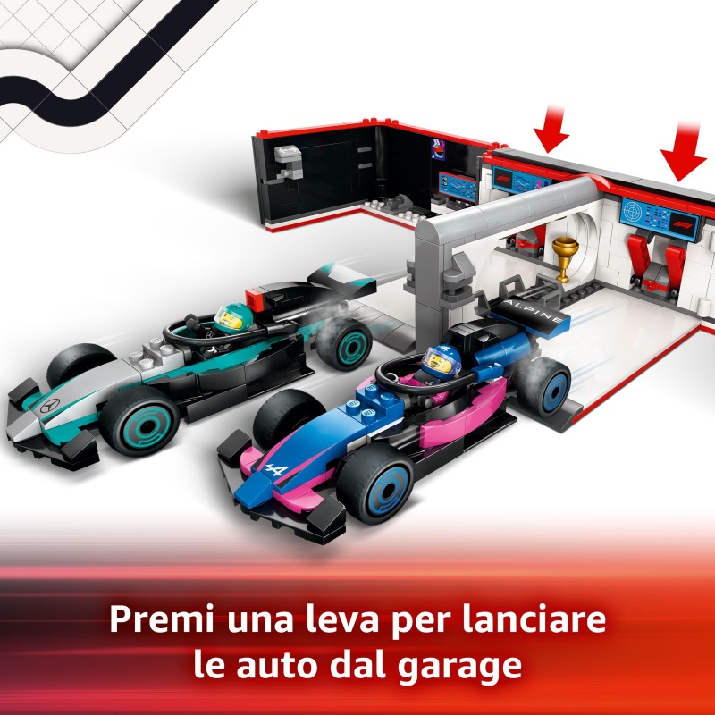 LEGO Garage de F1® et voitures Mercedes-AMG et Alpine