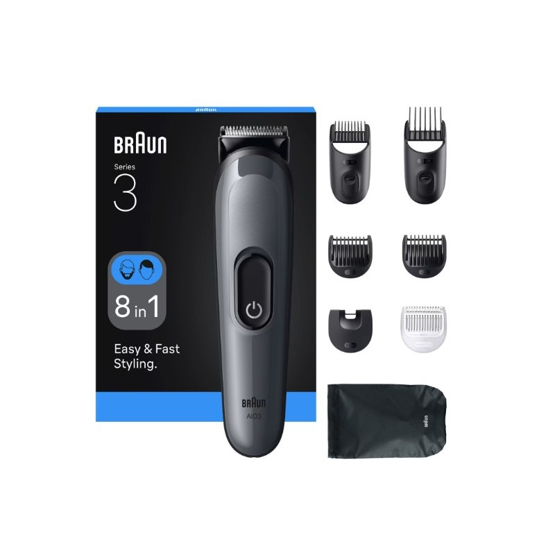 Braun AIO3540 hair trimmers clipper Black, Grey 14 Nickel-Metal Hydride (NiMH)