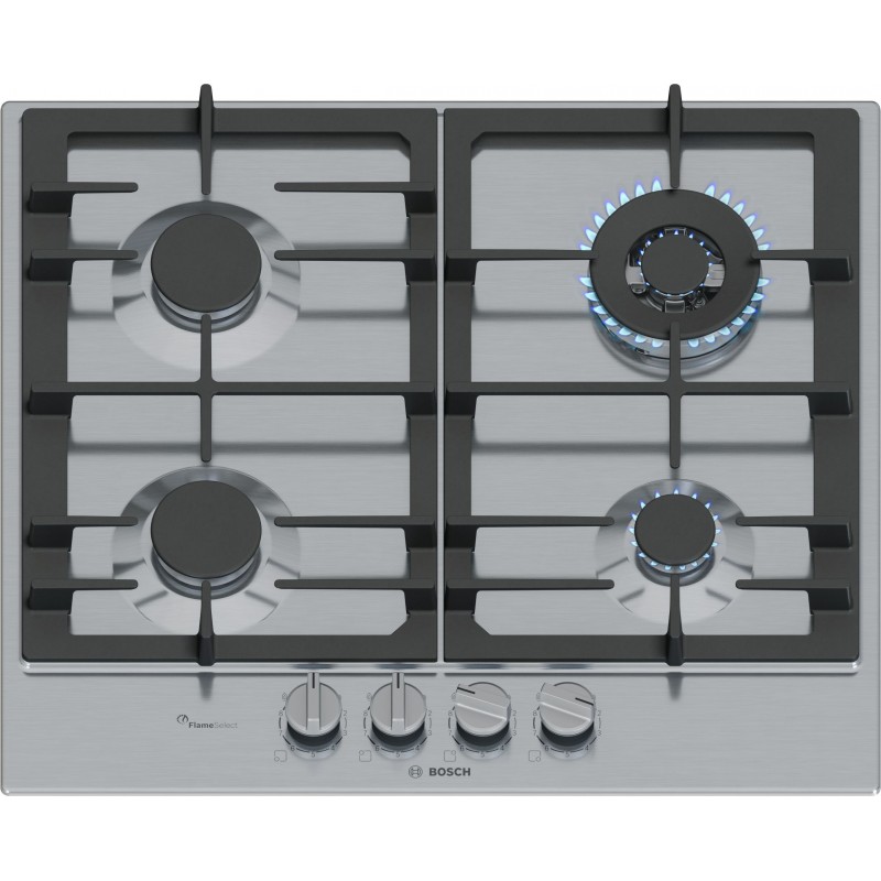 Bosch Serie 6 PCH6A5I90 hobs Acero inoxidable Integrado 58 cm Encimera de gas 4 zona(s)